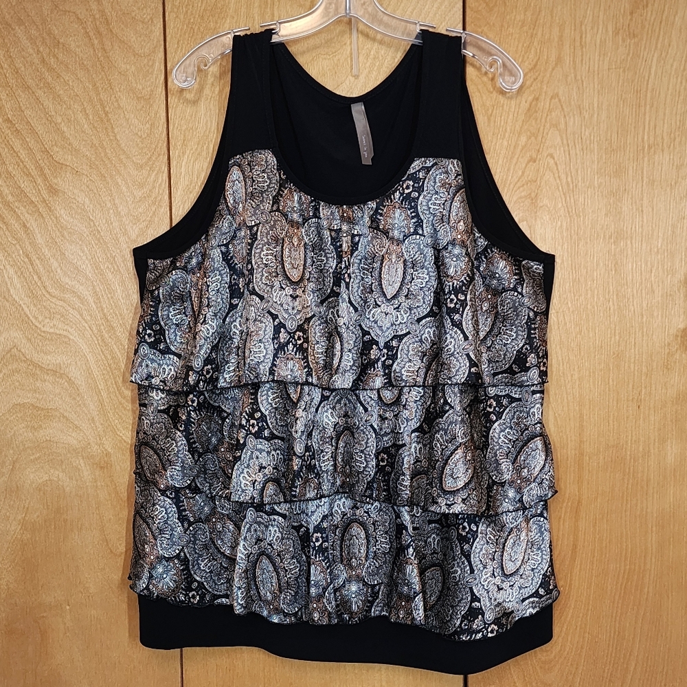 Penningtons sleeveless ruffle top size 3X